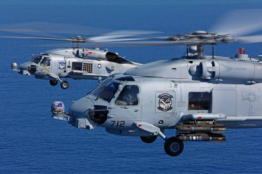 Helicópteros MH-60R Seahawk da Marinha dos EUA. Foto: US Navy/Divulgação.