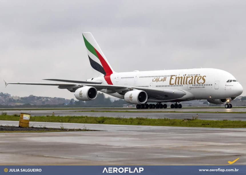 Airbus A380 Emirates Aeroporto de Guarulhos São Paulo