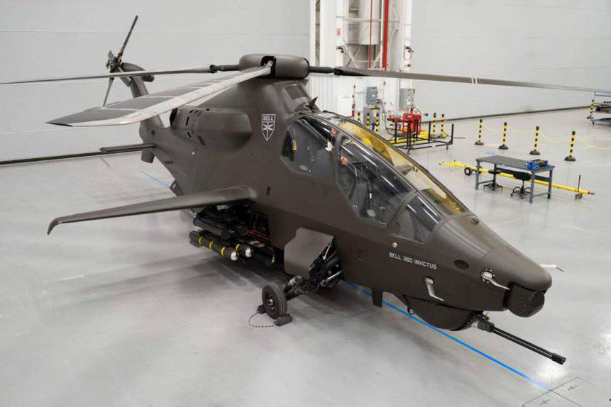 Helicóptero Bell 360 Invictus, um dos protótipos do programa FARA, cancelado pelo Exército dos EUA. Foto: Bell.