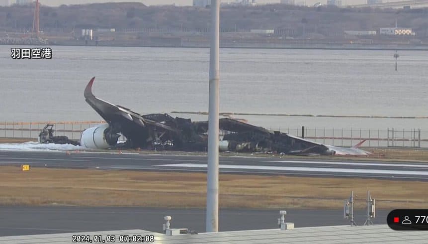 Acidente Japão Japan Airlines Airbus A350 Dash 8 Guarda Costeira Haneda Aeroporto