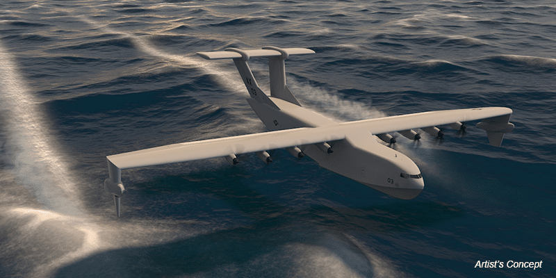 Futuro hidroavião militar dos Estados Unidos poderá ter o tamanho de um C-17 Globemaster III.