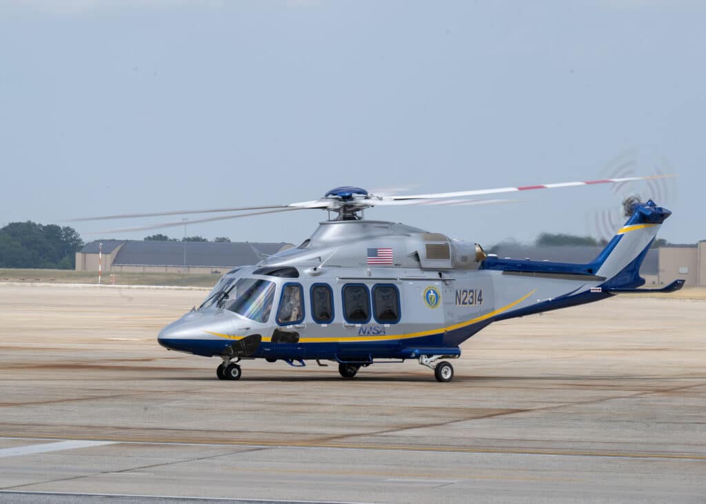Administração Nacional de Segurança Nuclear (NNSA) recebeu dois helicópteros Leonardo AW139 para detecção, aferição e mapeamento de radiação. Foto: USAF.
